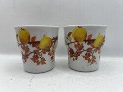 Hollóházi porcelán teás/kávés csésze pár. 7080