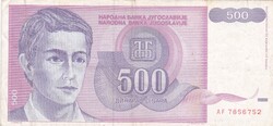 500   Dinár   1992    Jugoszlávia