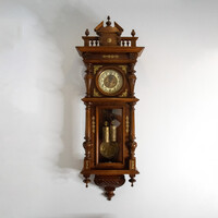 Ónémet rézveretes felesütős kétsúlyos falióra