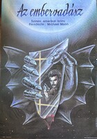 AZ EMBERVADÁSZ !!! E R E D E T I !!! 1986 !!! Mozi Film Plakát Poszter VG KÉTOLDALAS !!!