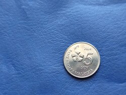 MALAJZIA /MALAYSIA 5 SEN 2014 VIRÁG! UNC!