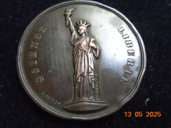 1888 A TUDOMÁNY SZABADSÁGA Szabad Gondolkodók nemzetközi szervezete 25.évfordulójára bronz emlékérme