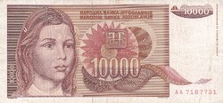 10.000   Dinár   1992    Jugoszlávia