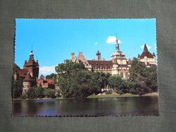Képeslap,Budapest,Városliget,Vajdahunyad vár,múzeum látkép,részlet,1984-