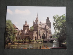 Képeslap,Budapest,Városliget,Vajdahunyad vár,múzeum látkép,részlet,1984-