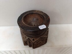 Antik indonéz keményfa szobor faragott fa gyertyatartó hindu hinduizmus indiai gyertya tartó 521