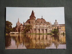 Képeslap,Budapest,Városliget,Vajdahunyad vár,múzeum látkép,részlet,1977-