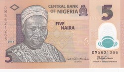 5  Naira    2018  Nigéria