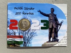 Petőfi Sándor 200 forintos bliszter - csupán 500 példány! RITKA, sorszám: 281
