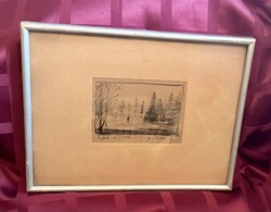 Tájkép 1958! Grafika!