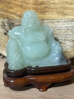 Valódi Jáde faragott nevetős Buddha