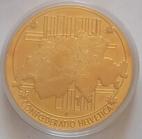 Svájc aranyozott emlékérme kapszulában 1998 UNC