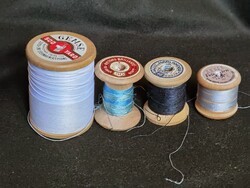 Régi fa spulnis cérnák 4 db