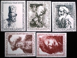 HOL672-6 / Hollandia 1957 Rembrandt bélyegsor postatiszta