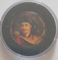 Magyarország nagy magyarok Thököly Imre  ezüstözött  multicolor emlékérme 1992 UNC