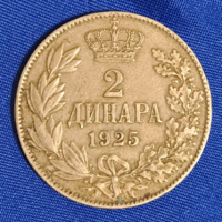 Jugoszlávia I. Sándor (1921-1934) 2 Dínár 1925. (81)