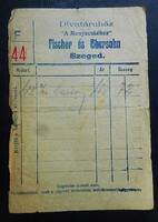 Fischer és Obersohn Divatáruház reklámlap (Szeged)