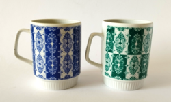 2 DB RETRO RITKA NDK (KELET NÉMET) PORCELÁN BÖGRE,CSÉSZE