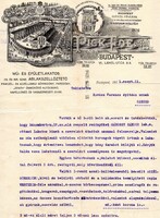 Régi levél: Pick Ede épületlakatos, Budapest, 1911.