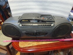 Retro Sanyo MCDZ61L rádiósmagnó kazetta boombox sétálómagnó hi-fi 21