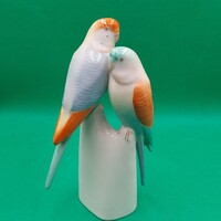 Balogh Béla Hollóházi Papagáj pár figura