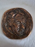Bartos Endre : Szőnyi István Bronz Plakett RITKA DARAB !