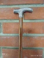 Antik, ezüst fejű séta pálca