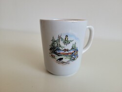 Régi Zsolnay porcelán Hófehérke és a hét törpe törpés mese bögre mesemintás csésze