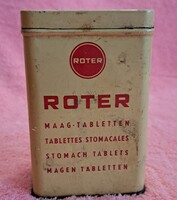 Régi fém doboz, gyógyszeres pléh doboz (L5671)