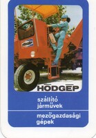 Kártyanaptár: HÓDGÉP 1981.