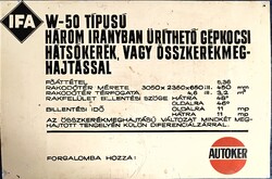 IFA AUTOKER Festett fém tábla