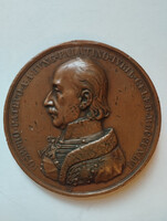 Bronz emlékérem József főherceg nádori méltóságának félszázados jubileumára.