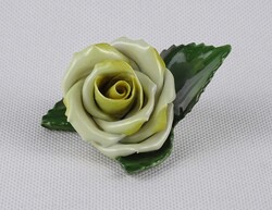 1W210 Hibátlan Herendi porcelán sárga rózsa