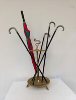 Antique Cast Iron and Brass Umbrella Stand 906 3010