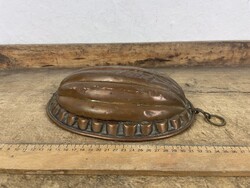 -AV372- Régi Réz Kuglófsütő Kuglóf Forma