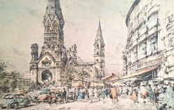 Berlin - színezett rézkarc