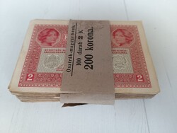 Banki köteg 2 korona 1917