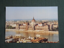 Képeslap,Budapest,Országház,Parlament,sétahajó látkép,részlet, 1980-