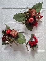 Régi karácsonyi dísz retro csomagdíszítő 3 db