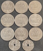 Norvégia 1 Korona Lot, 11 db
