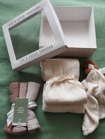 Pici plüss pléd, Szundi kendő és 3 db textil pelenka