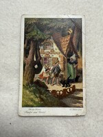 Antik, régi "  Jancsi és Juliska  "  mese képeslap -  Postatiszta                           -27