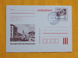 Díjjegyes levelezőlap 1988. Pest-Budai árvíz 150 éves évfordulója