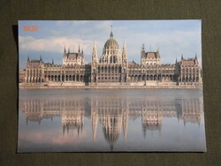 Képeslap,Budapest,Országház,Parlament látkép,részlet, 1990-