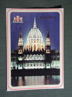 Képeslap,Budapest,Országház,Parlament látkép,részlet, 1990-