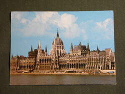 Képeslap,Budapest,Országház,Parlament látkép,részlet, 1984-