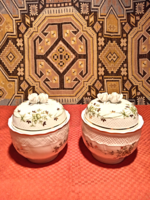 2 DB, HOLLÓHÁZI PORCELÁN ERIKA MINTÁS BONBONIER (G17)