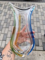 Nagyméretű cseh Rhapsody multicolor üvegváza