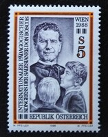 A1909 / Ausztria 1988 Bosco János szalézi pedagógus konferenciája bélyeg postatiszta