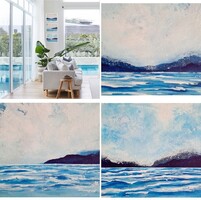 SEA LANDSCAPE TRIO - landscape festmény Kuzma Lilla